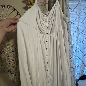 Torrid White Button-Front Dress